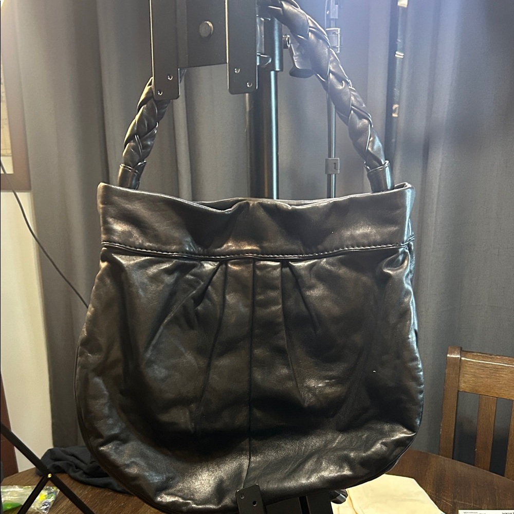 Gianni Bini Black Leather Shoulder Bag